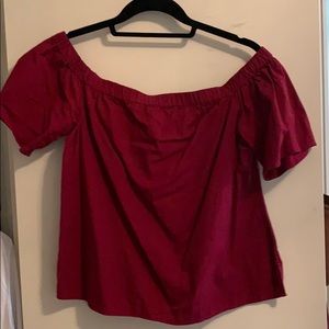 Francescas off the shoulder red shirt